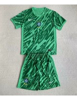 Brazílie Brankářské Domácí dres pro děti Copa America 2024 Krátký Rukáv (+ trenýrky)